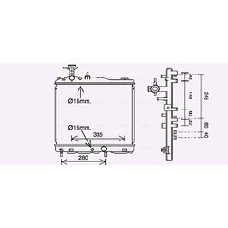 Chladič motora AVA QUALITY COOLING MT2255