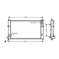 Chladič motora AVA QUALITY COOLING MZ2192