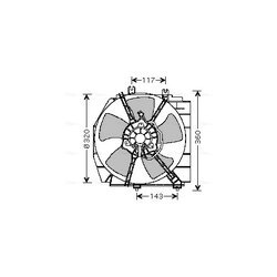 Ventilátor chladenia motora AVA QUALITY COOLING MZ7513