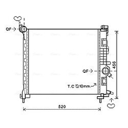 Chladič motora AVA QUALITY COOLING OL2562