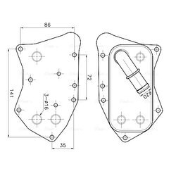 Chladič motorového oleja AVA QUALITY COOLING OL3749