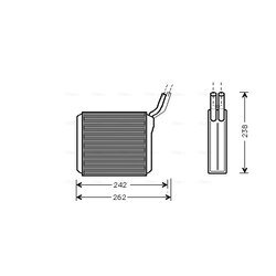 Výmenník tepla vnútorného kúrenia AVA QUALITY COOLING OL6205