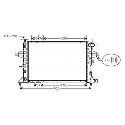 Chladič motora AVA QUALITY COOLING OLA2253