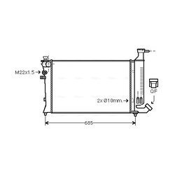 Chladič motora AVA QUALITY COOLING PEA2136