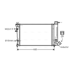 Chladič motora AVA QUALITY COOLING PEA2140