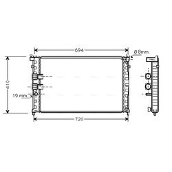 Chladič motora AVA QUALITY COOLING PEA2231