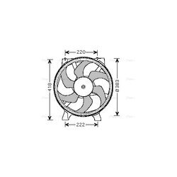 Ventilátor chladenia motora AVA QUALITY COOLING RT7523