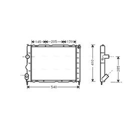 Chladič motora AVA QUALITY COOLING RTA2267