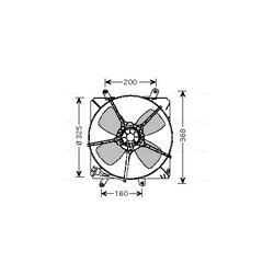 Ventilátor chladenia motora AVA QUALITY COOLING TO7514