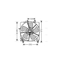 Ventilátor chladenia motora AVA QUALITY COOLING TO7517