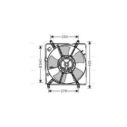 Ventilátor chladenia motora AVA QUALITY COOLING TO7529