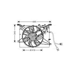 Ventilátor chladenia motora AVA QUALITY COOLING VO7502