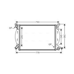 Chladič motora AVA QUALITY COOLING AIA2206