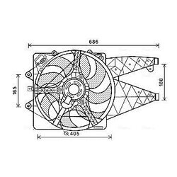 Ventilátor chladenia motora AVA QUALITY COOLING AL7523