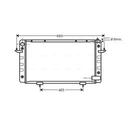 Chladič motora AVA QUALITY COOLING AU2099