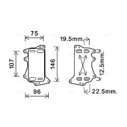 Chladič oleja automatickej prevodovky AVA QUALITY COOLING BW3556