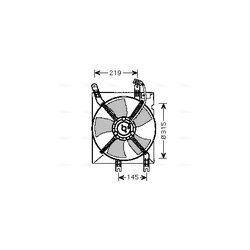 Ventilátor chladenia motora AVA QUALITY COOLING DW7508