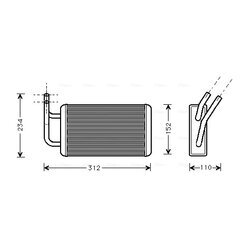 Výmenník tepla vnútorného kúrenia AVA QUALITY COOLING FDA6215