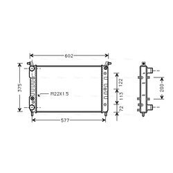 Chladič motora AVA QUALITY COOLING FT2224