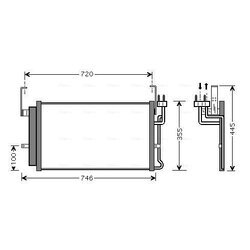 Kondenzátor klimatizácie AVA QUALITY COOLING HY5084D