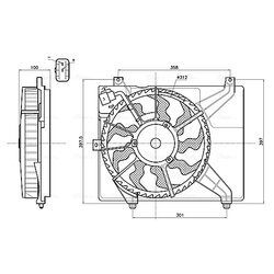 Ventilátor chladenia motora AVA QUALITY COOLING HY7604