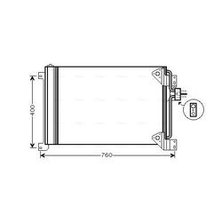 Kondenzátor klimatizácie AVA QUALITY COOLING IVA5081D