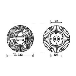 Spojka ventilátora chladenia AVA QUALITY COOLING IVC111