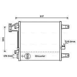 Kondenzátor klimatizácie AVA QUALITY COOLING JE5057