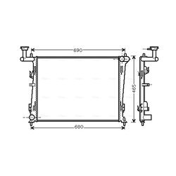 Chladič motora AVA QUALITY COOLING KA2097