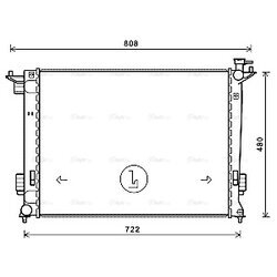 Chladič motora AVA QUALITY COOLING KA2238