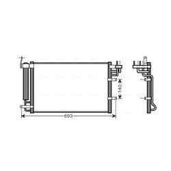 Kondenzátor klimatizácie AVA QUALITY COOLING KA5093D