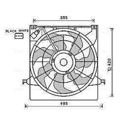 Ventilátor chladenia motora AVA QUALITY COOLING KA7522