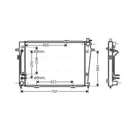 Chladič motora AVA QUALITY COOLING KAA2132