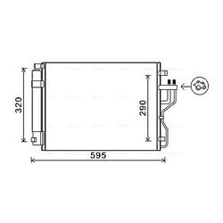 Kondenzátor klimatizácie AVA QUALITY COOLING KAA5151D