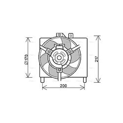 Ventilátor chladenia motora AVA QUALITY COOLING MC7504