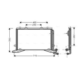 Kondenzátor klimatizácie AVA QUALITY COOLING MSA5268