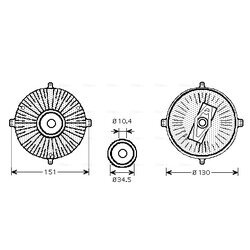 Spojka ventilátora chladenia AVA QUALITY COOLING MSC420