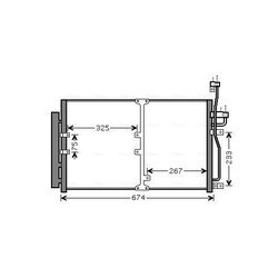 Kondenzátor klimatizácie AVA QUALITY COOLING OL5425D