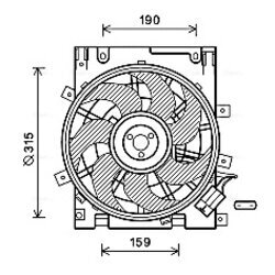 Ventilátor chladenia motora AVA QUALITY COOLING OL7604