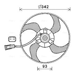 Ventilátor chladenia motora AVA QUALITY COOLING PE7557