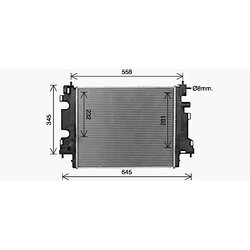 Chladič motora AVA QUALITY COOLING RT2659