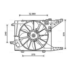 Ventilátor chladenia motora AVA QUALITY COOLING RT7550