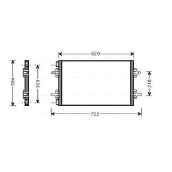 Kondenzátor klimatizácie AVA QUALITY COOLING RTA5294