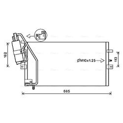 Kondenzátor klimatizácie AVA QUALITY COOLING SB5082D