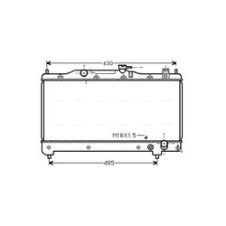 Chladič motora AVA QUALITY COOLING TO2239