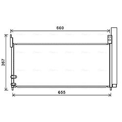 Kondenzátor klimatizácie AVA QUALITY COOLING TO5692D