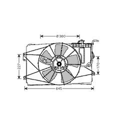 Ventilátor chladenia motora AVA QUALITY COOLING TO7524