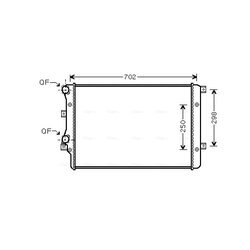 Chladič motora AVA QUALITY COOLING VN2206