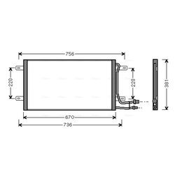 Kondenzátor klimatizácie AVA QUALITY COOLING VN5187