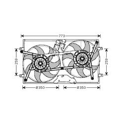 Ventilátor chladenia motora AVA QUALITY COOLING VN7505